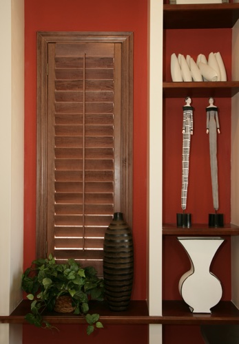 Boston wood shutter shelving